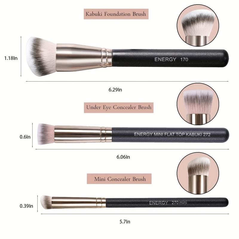 ENERGY Foundation Brush for Liquid Primers Powders Creams