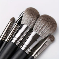 5Pcs Makeup Brushes Set With Case Soft Hair Mini Portable Face Eye Cosmetic