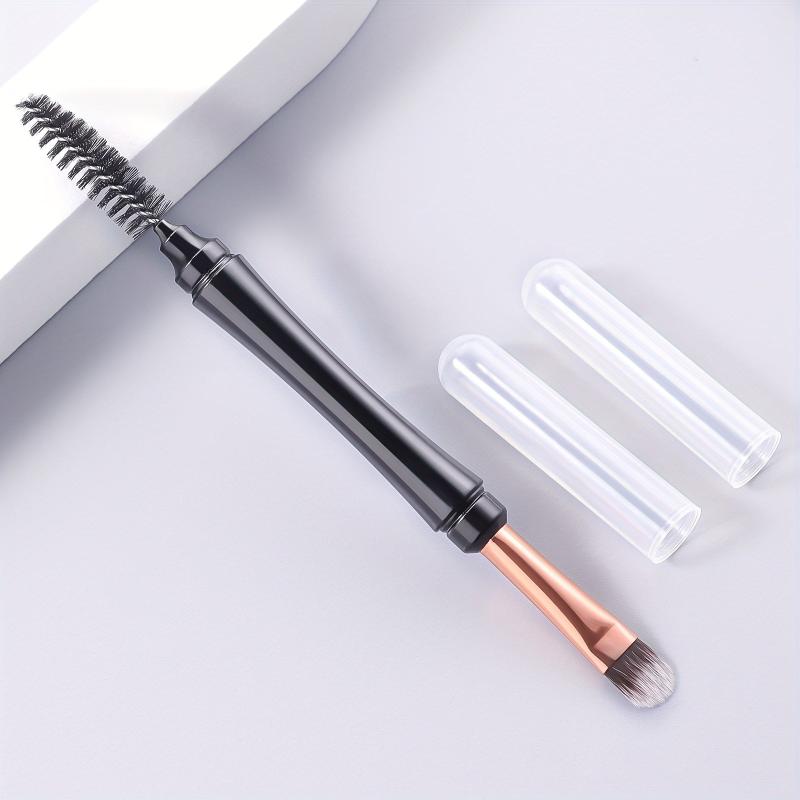 Double Ended Makeup Brush Eyelash Curler & Eyeshadow Brush
