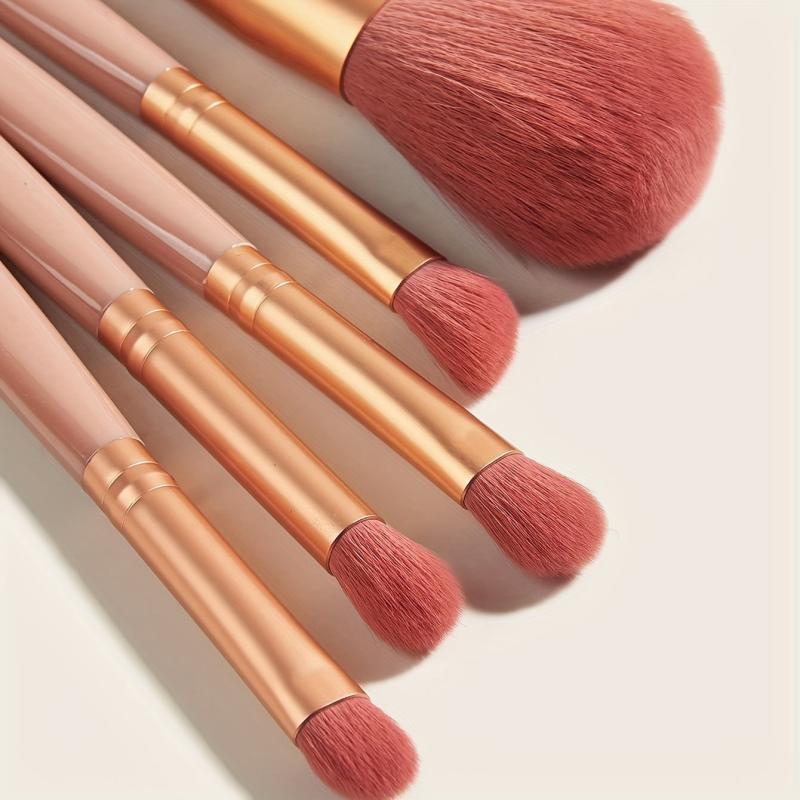 5pcs Makeup Brush Set with Mirror Portable Brushes Set for Travel