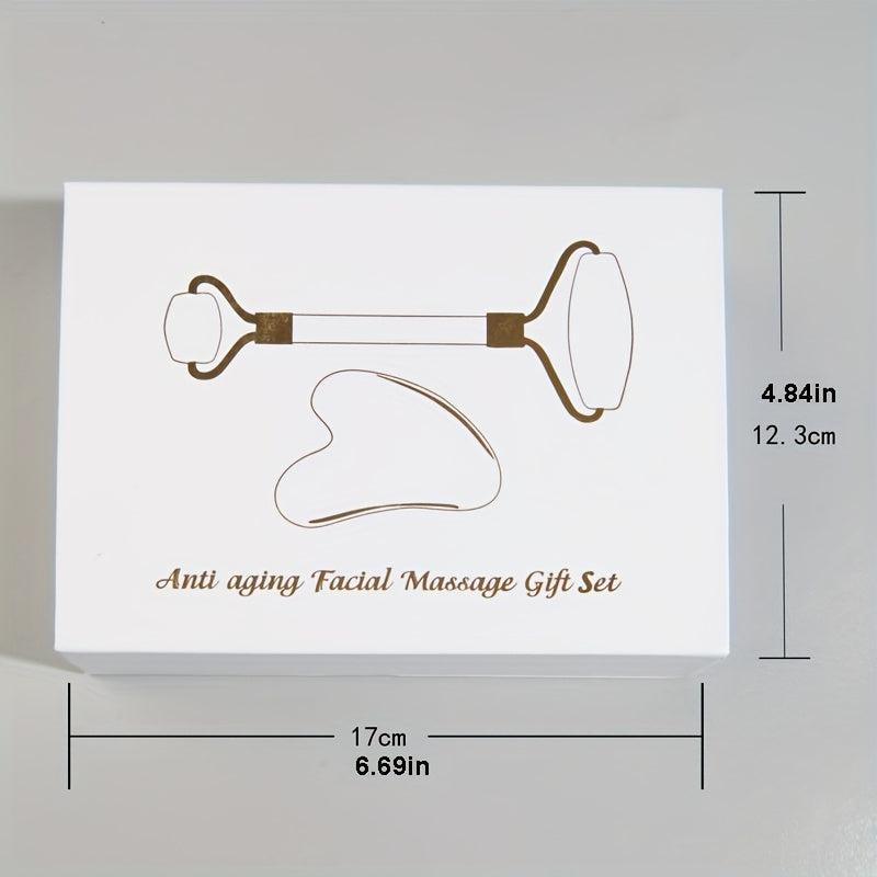 Jade Roller & Gua Sha Massager for Face Eyes Neck and Body