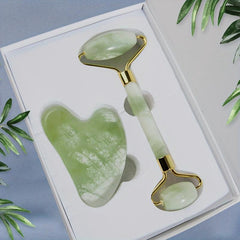 Jade Roller & Gua Sha Massager for Face Eyes Neck and Body