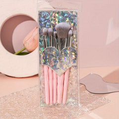 5pcs Makeup Brush Set with Non-Slip Handle and Portable Bag