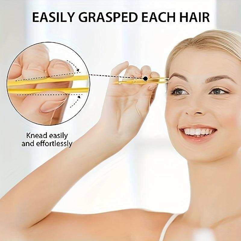 4pcs Stainless Steel Tweezers Set Precision For Ingrown Hair Removal