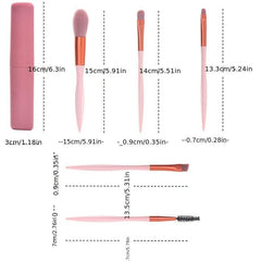 5pcs Makeup Brush Set With Portable Case