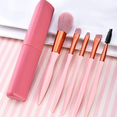 5pcs Makeup Brush Set With Portable Case