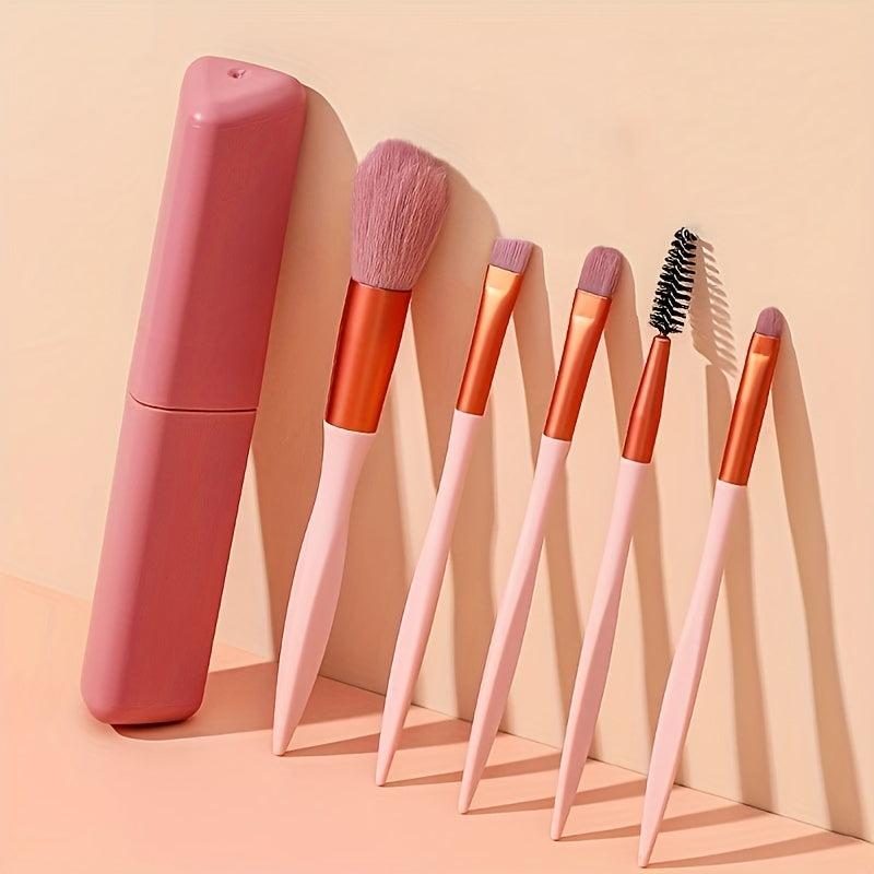5pcs Makeup Brush Set With Portable Case