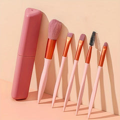 5pcs Makeup Brush Set With Portable Case
