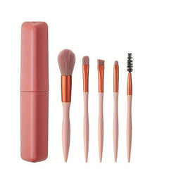 5pcs Makeup Brush Set With Portable Case