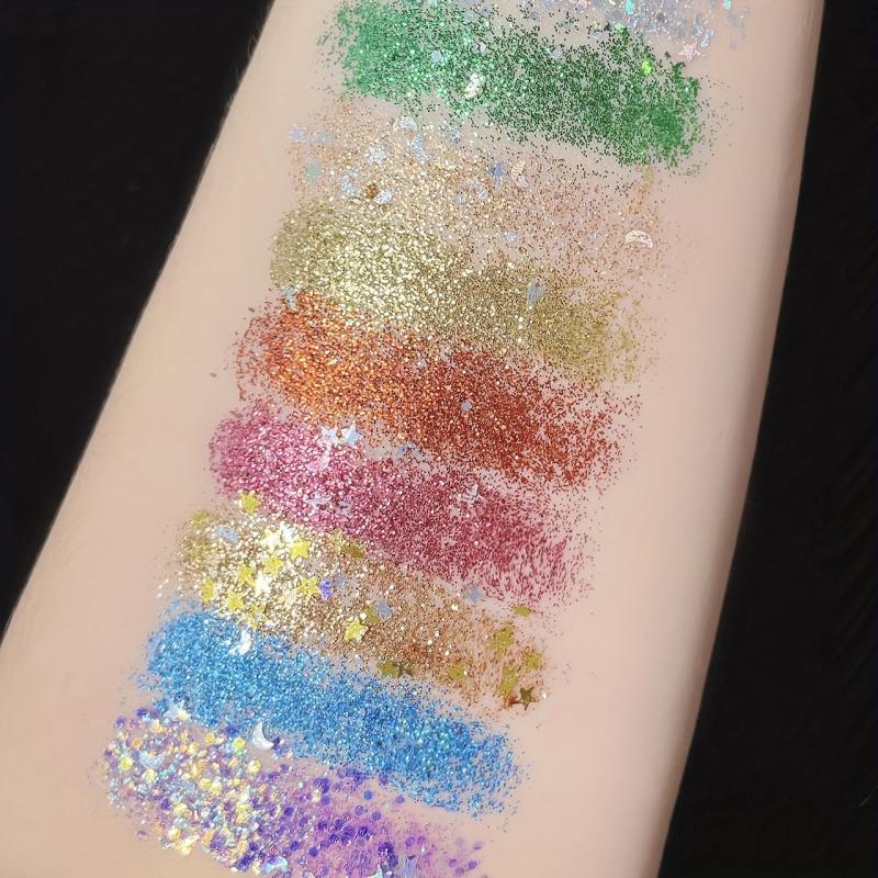 9 Colors Sequin Eyeshadow Palette Multicolor Blush Highlighter