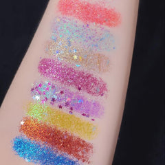 9 Colors Sequin Eyeshadow Palette Multicolor Blush Highlighter
