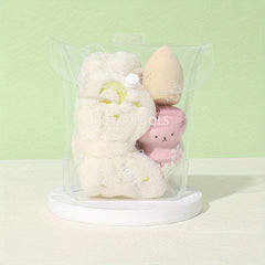Makeup Egg Face Wash Hair Band Brush Set
