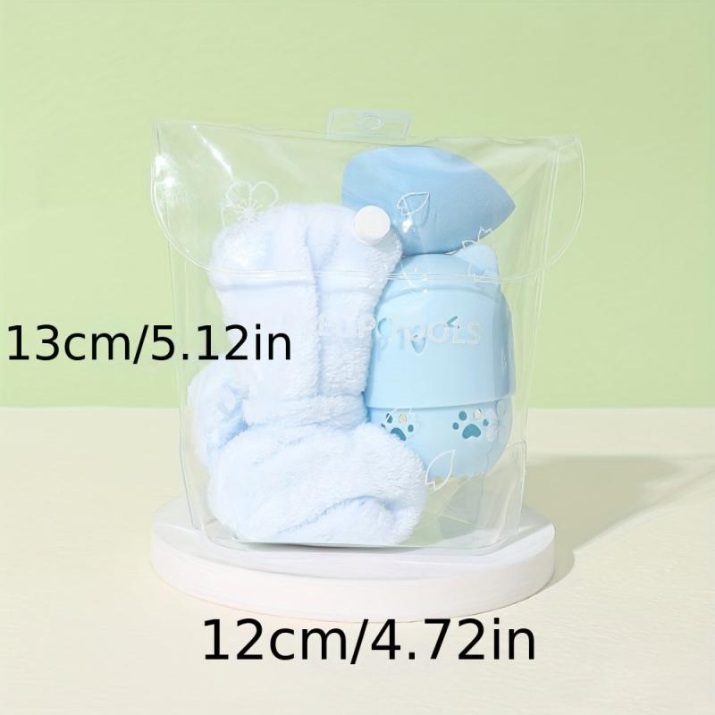 Makeup Egg Face Wash Hair Band Brush Set