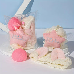 Makeup Egg Face Wash Hair Band Brush Set