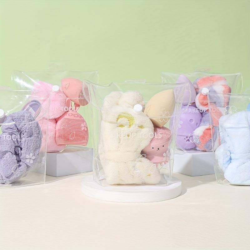 Makeup Egg Face Wash Hair Band Brush Set