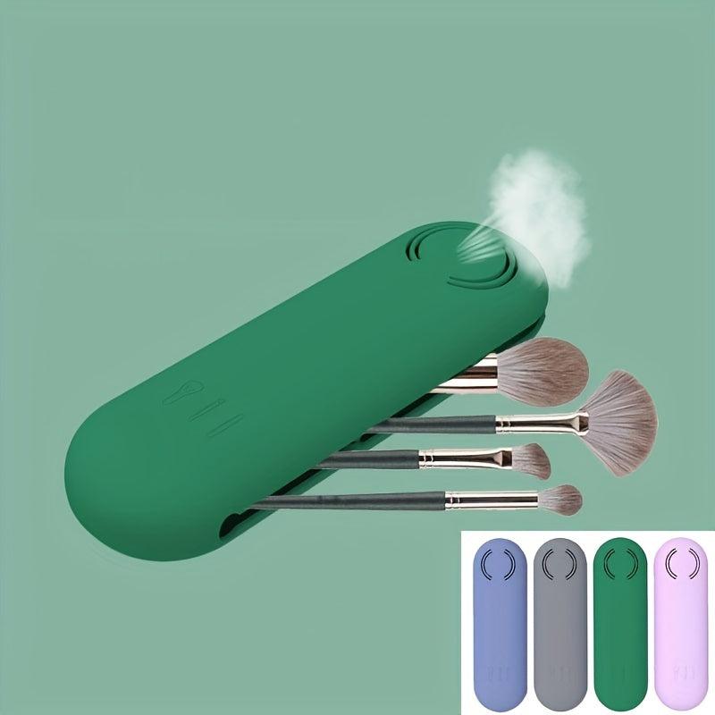 Silicone Makeup Brush Storage Bag Portable and Dustproof Beauty Tool Organizer