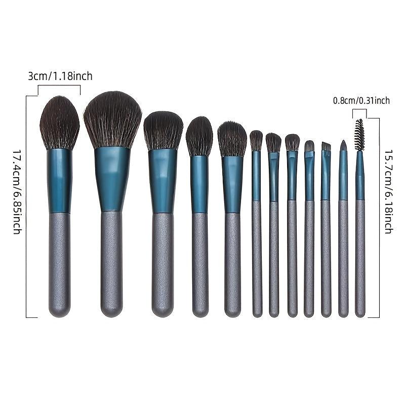 12pcs Grape Makeup Brush Set Soft Synthetic Hair