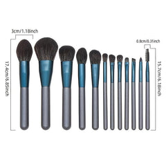 12pcs Grape Makeup Brush Set Soft Synthetic Hair