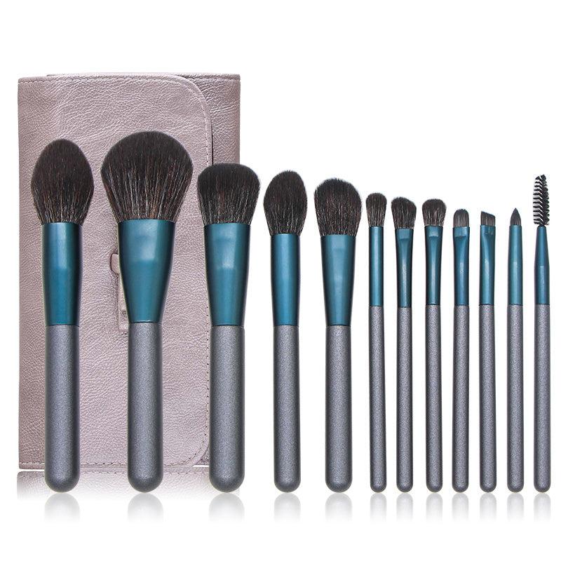 12pcs Grape Makeup Brush Set Soft Synthetic Hair