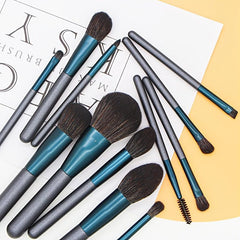 12pcs Grape Makeup Brush Set Soft Synthetic Hair