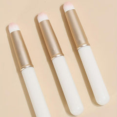 3pcs Round Head Lipstick Brushes With Cover