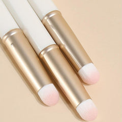 3pcs Round Head Lipstick Brushes With Cover