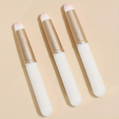 3pcs Round Head Lipstick Brushes With Cover