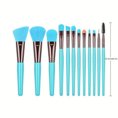 12pcs Makeup Brush Set Foundation Powder Eye Shadows Blush Brushes