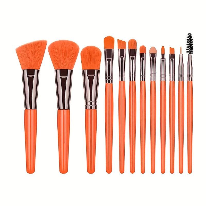 12pcs Makeup Brush Set Foundation Powder Eye Shadows Blush Brushes