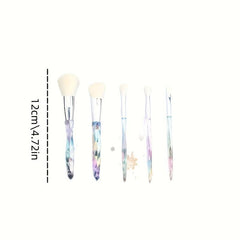 5pcs Makeup Brushes Kit Crystal Handle Set Professional