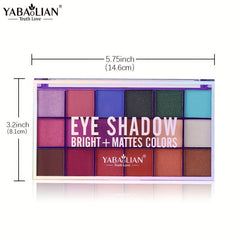 18 Colors Natural Nude Matte Shimmer Eyeshadow Palette Waterproof Smoky Makeup