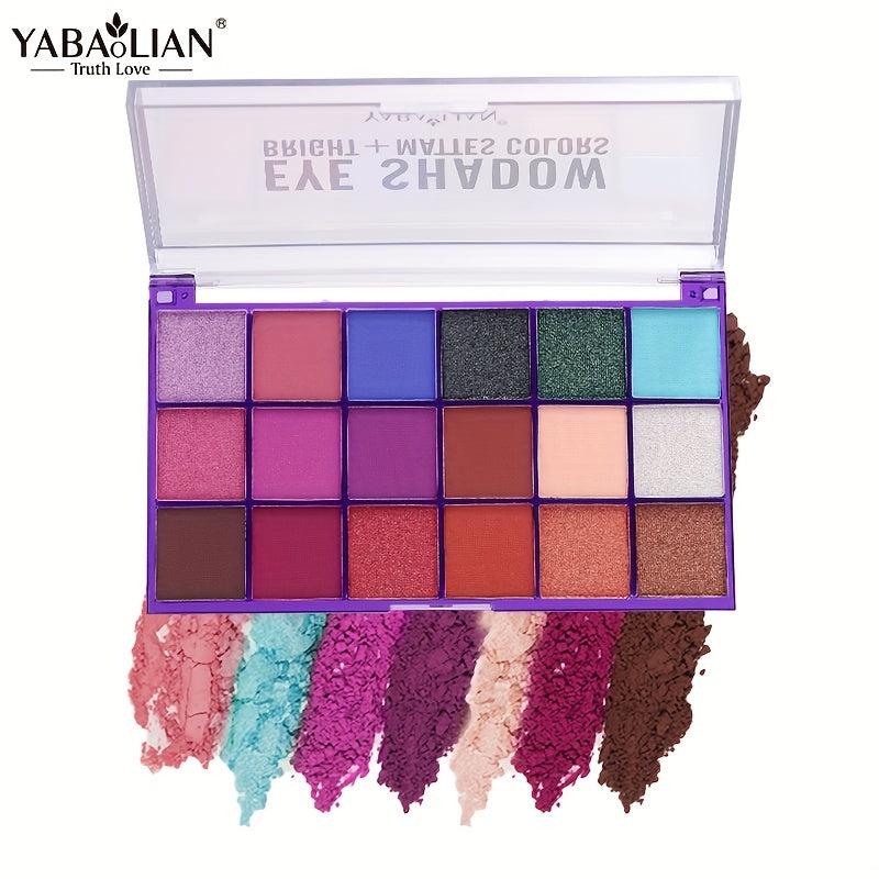 18 Colors Natural Nude Matte Shimmer Eyeshadow Palette Waterproof Smoky Makeup