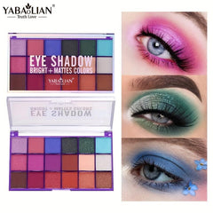 18 Colors Natural Nude Matte Shimmer Eyeshadow Palette Waterproof Smoky Makeup