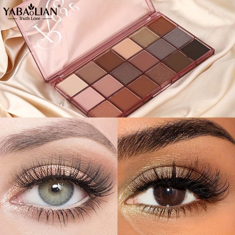 18 Colors Natural Nude Matte Shimmer Eyeshadow Palette Waterproof Smoky Makeup