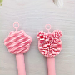 Soft Silicone Facial Cleansing Massage Brush for DIY Masks & Makeup