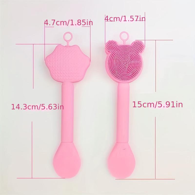 Soft Silicone Facial Cleansing Massage Brush for DIY Masks & Makeup