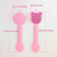 Soft Silicone Facial Cleansing Massage Brush for DIY Masks & Makeup