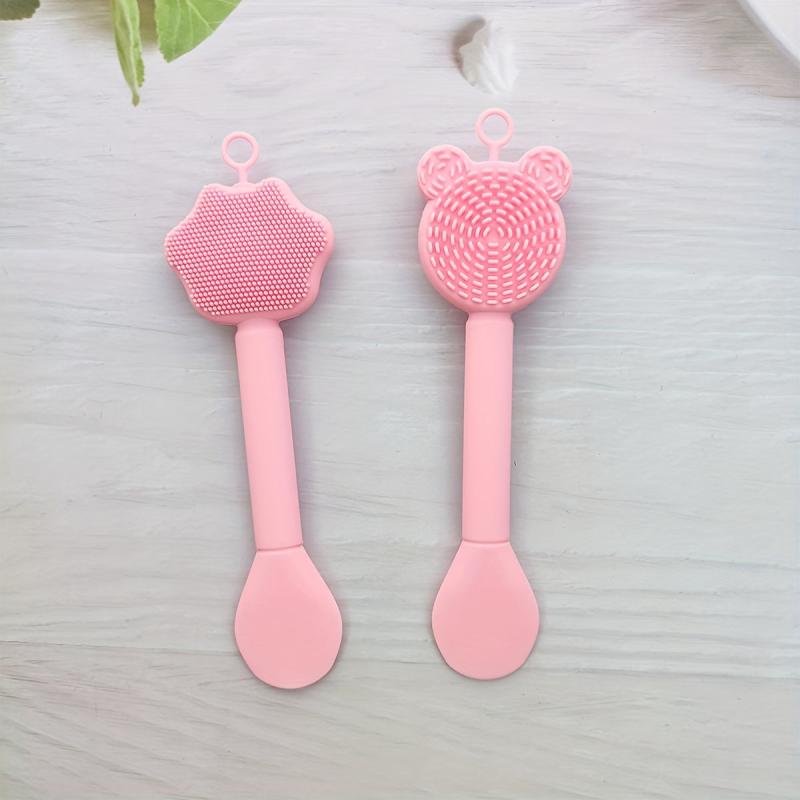 Soft Silicone Facial Cleansing Massage Brush for DIY Masks & Makeup