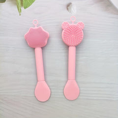 Soft Silicone Facial Cleansing Massage Brush for DIY Masks & Makeup