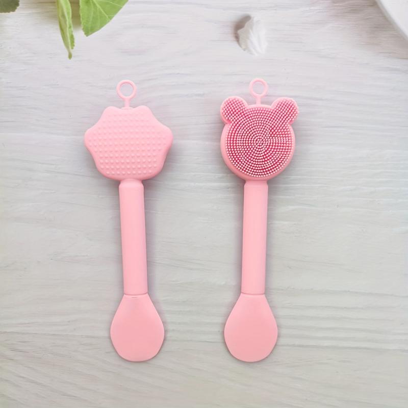 Soft Silicone Facial Cleansing Massage Brush for DIY Masks & Makeup
