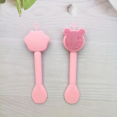 Soft Silicone Facial Cleansing Massage Brush for DIY Masks & Makeup