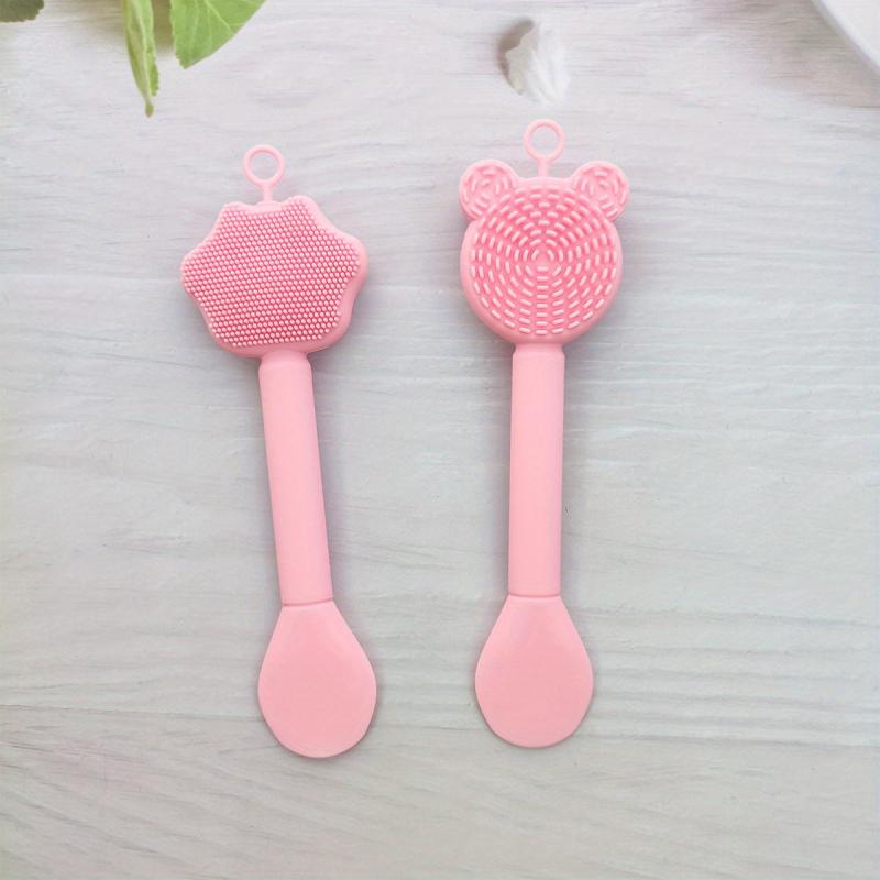 Soft Silicone Facial Cleansing Massage Brush for DIY Masks & Makeup