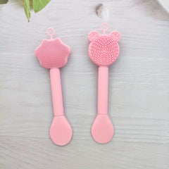 Soft Silicone Facial Cleansing Massage Brush for DIY Masks & Makeup