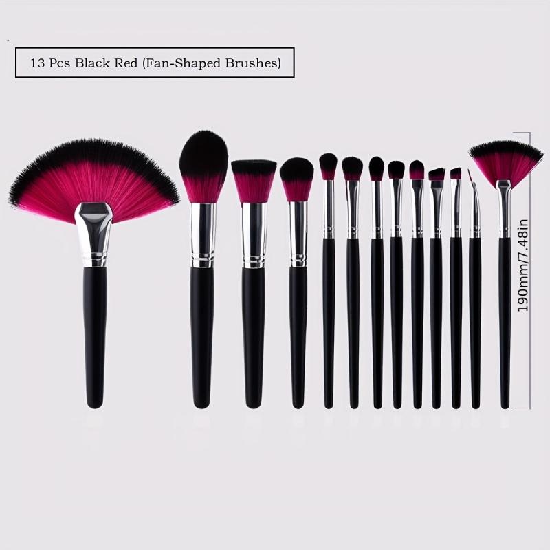 13pcs Makeup Brush Set with Wooden Handle and Nylon Hair for Makeup Starters
