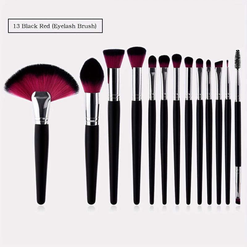 13pcs Makeup Brush Set with Wooden Handle and Nylon Hair for Makeup Starters