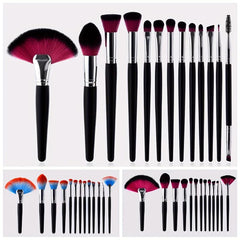 13pcs Makeup Brush Set with Wooden Handle and Nylon Hair for Makeup Starters