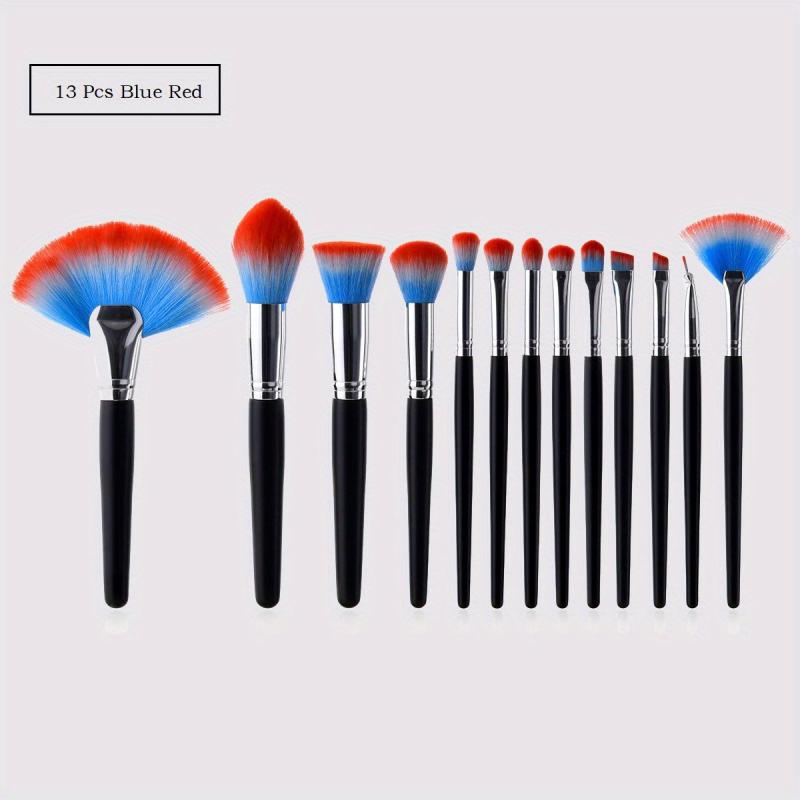 13pcs Makeup Brush Set with Wooden Handle and Nylon Hair for Makeup Starters
