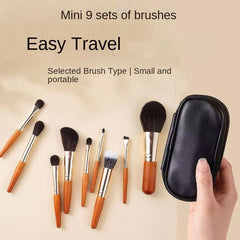 Mini 9 Makeup Brush Set Portable Travel Set Beginner Brush