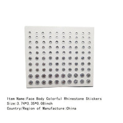 Colorful Rhinestone Pearl Face Sticker