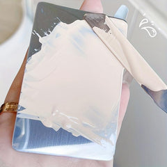 Stainless Steel Makeup Palette with Spatula for Mixing and Applying